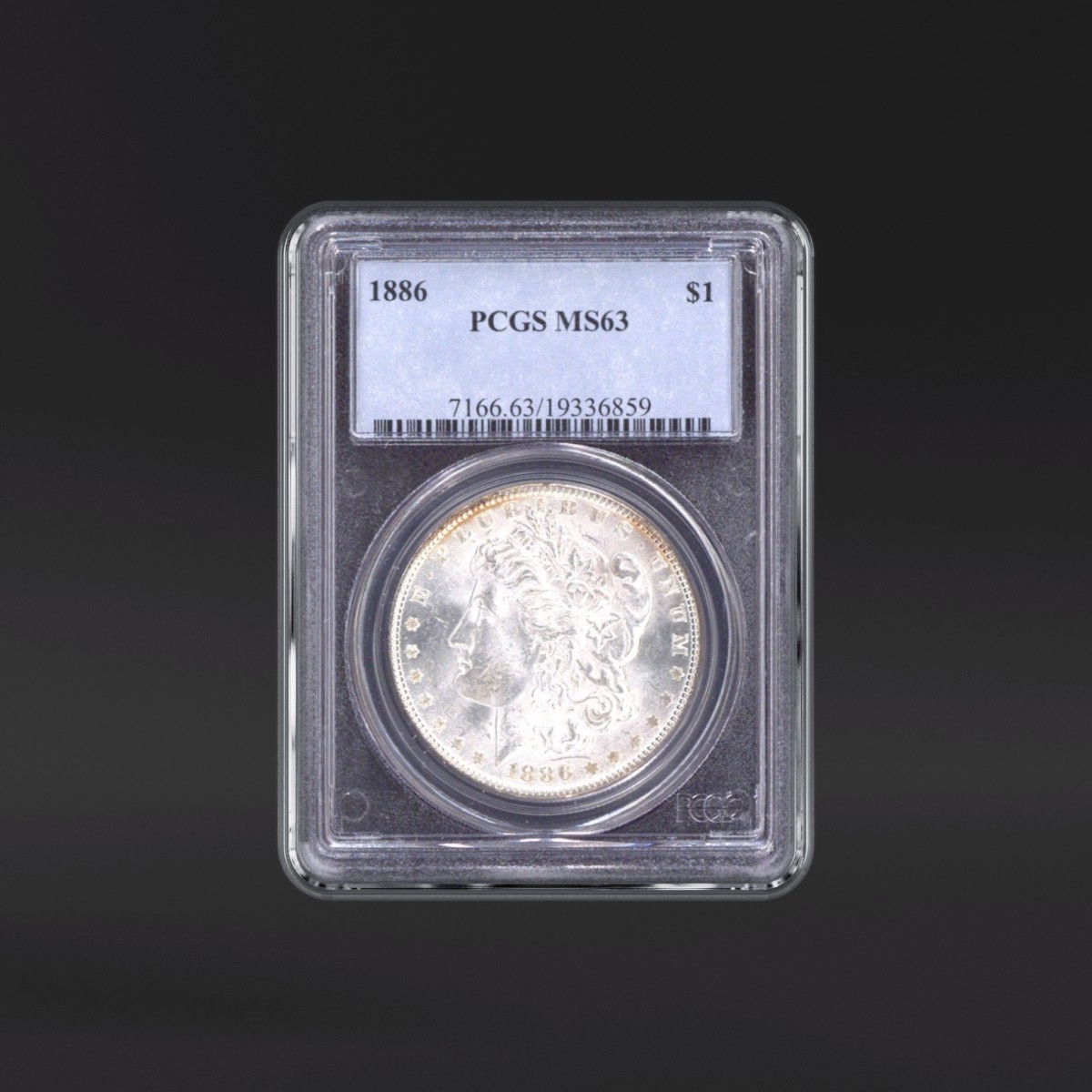 1886 One Dollar PCGS MS63